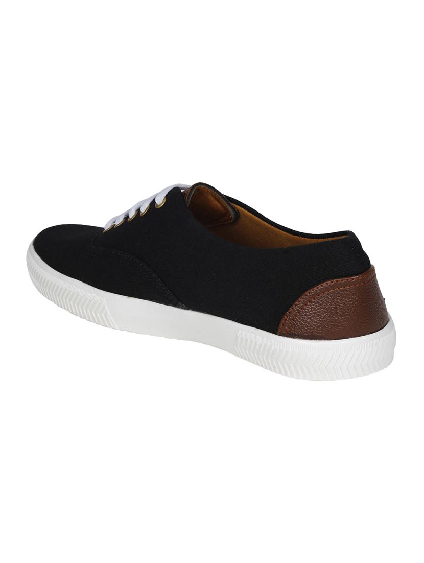 black Canvas lace up sneakers - 15782082 - Zoom Image - 3