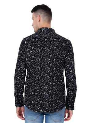 black floral printed casual shirt - 15782215 - Standard Image - 3