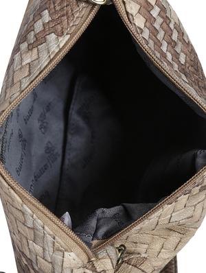 brown leatherette (pu) regular sling bag - 15783952 - Standard Image - 3
