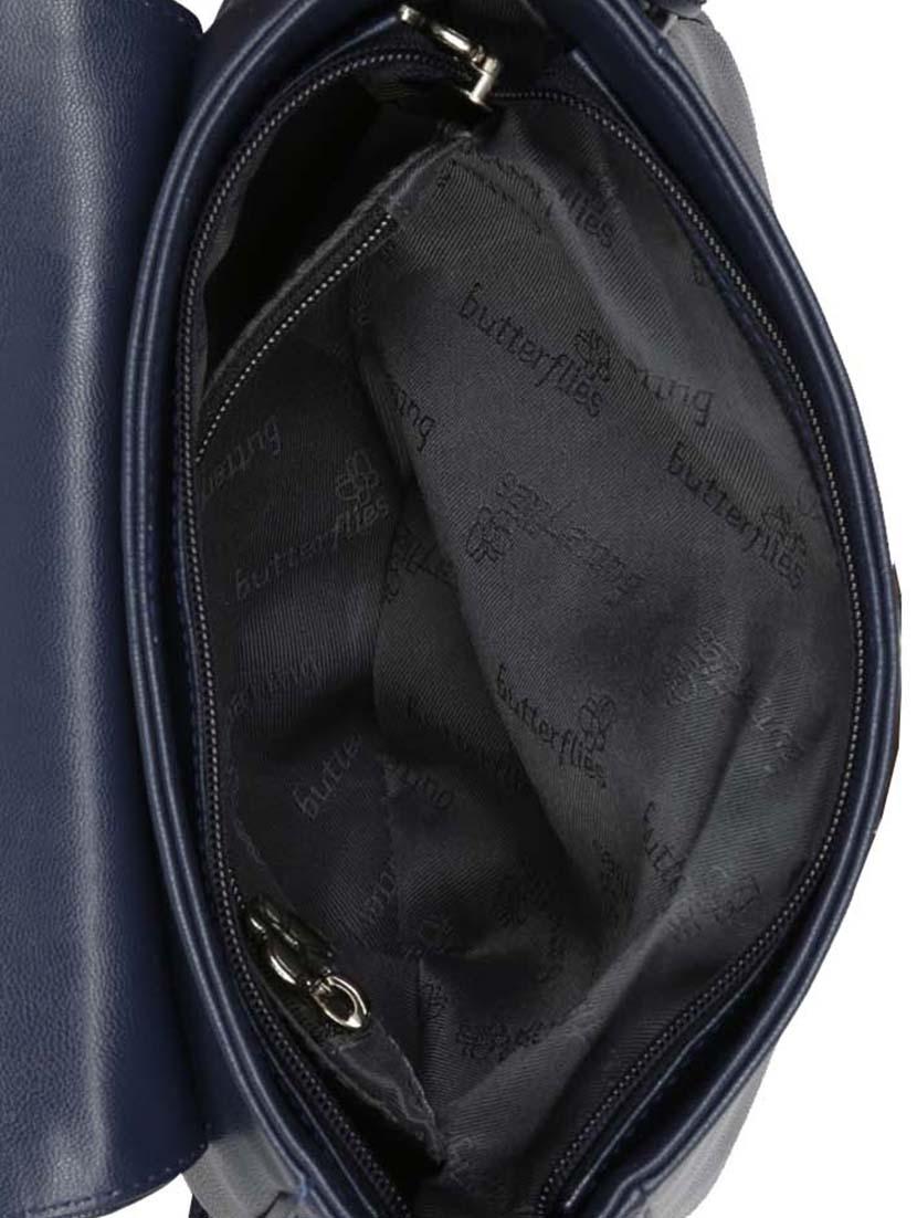 blue leatherette (pu) regular sling bag - 15784250 - Zoom Image - 3