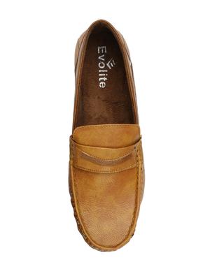 tan leatherette slip on loafers - 15785181 - Standard Image - 3