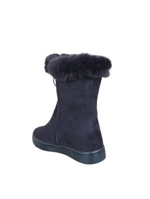 navy ankle zipper boots - 15786648 - Standard Image - 3