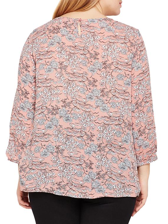 lace detail floral plus top - 15788985 - Zoom Image - 3