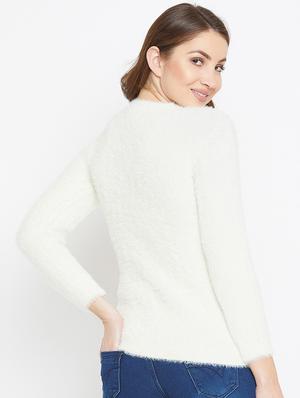 Snow flakes furry pullover - 15790544 - Standard Image - 3