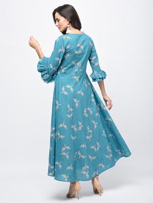 embroidered a-line kurta - 15792480 - Standard Image - 3
