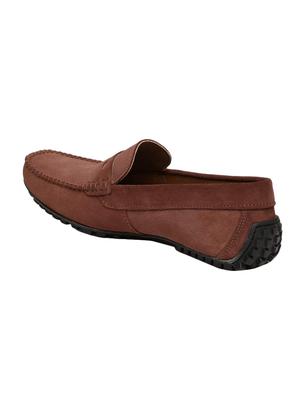 red Leather slip on loafers - 15793149 - Standard Image - 3