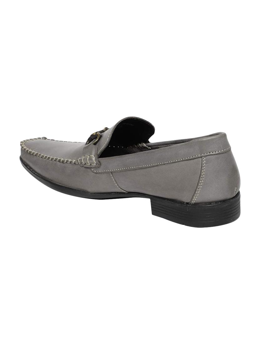 grey Leather casual slip ons - 15793152 - Zoom Image - 3