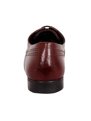 maroon Leather lace-up derbys - 15793254 - Standard Image - 3
