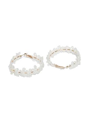 white gold plated hoop earring - 15793933 - Standard Image - 3