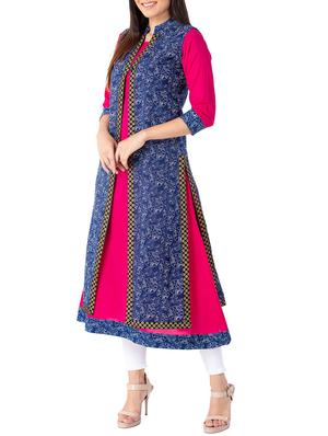 Layered printed kurta - 15796059 - Standard Image - 3