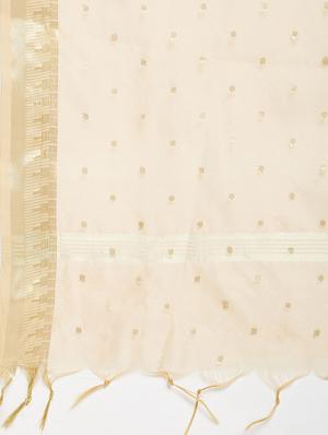 Self-design chanderi dupatta - 15796116 - Standard Image - 3