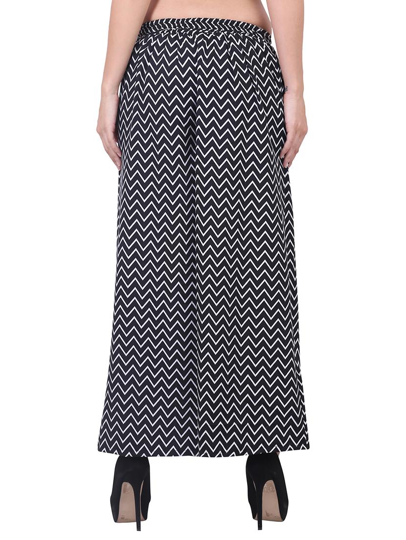 chevron print flared palazzo - 15796320 - Zoom Image - 3