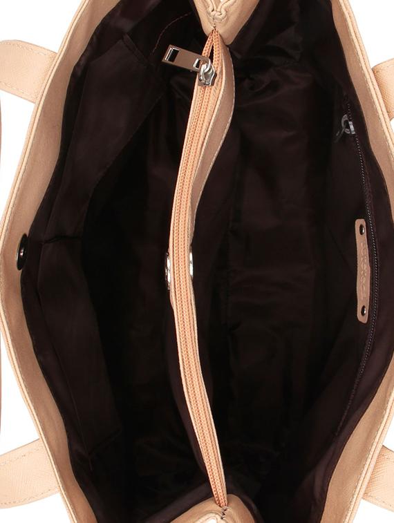 beige leatherette (pu) regular handbag - 15797846 - Zoom Image - 3