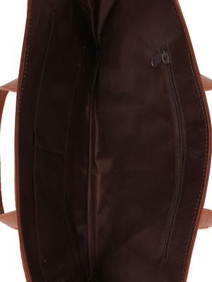 tan leatherette (pu) laptop bag - 15797851 - Standard Image - 3
