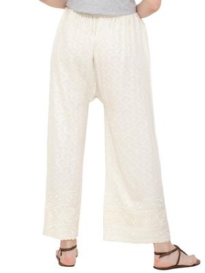 embroidered straight palazzo - 15797925 - Standard Image - 3