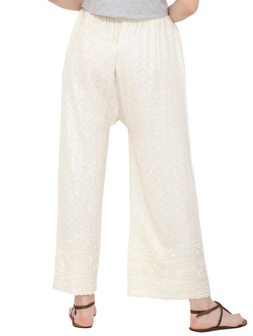 embroidered straight palazzo - 15797925 - Zoom Image - 3