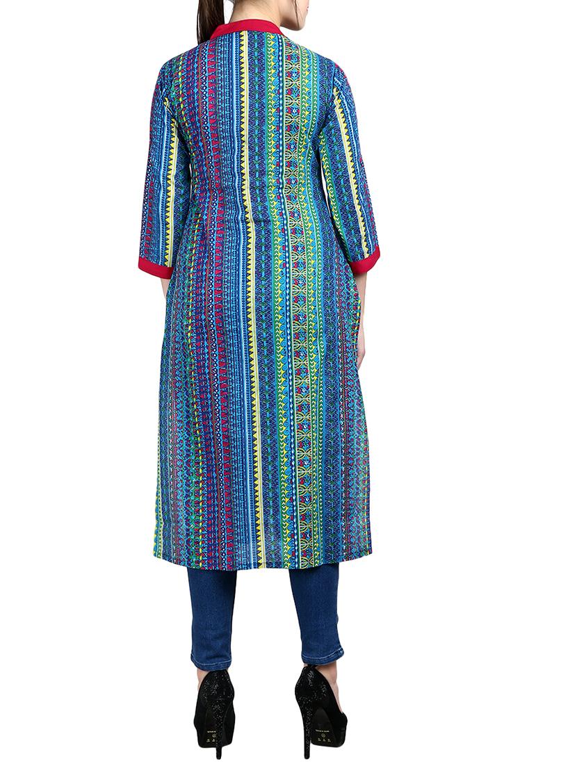 Printed straight kurta - 15798318 - Zoom Image - 3