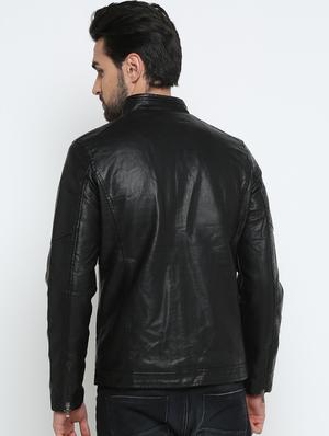 black leather biker jacket - 15798431 - Standard Image - 3