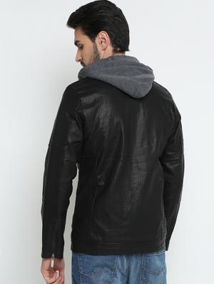 black leather biker jacket - 15798448 - Standard Image - 3