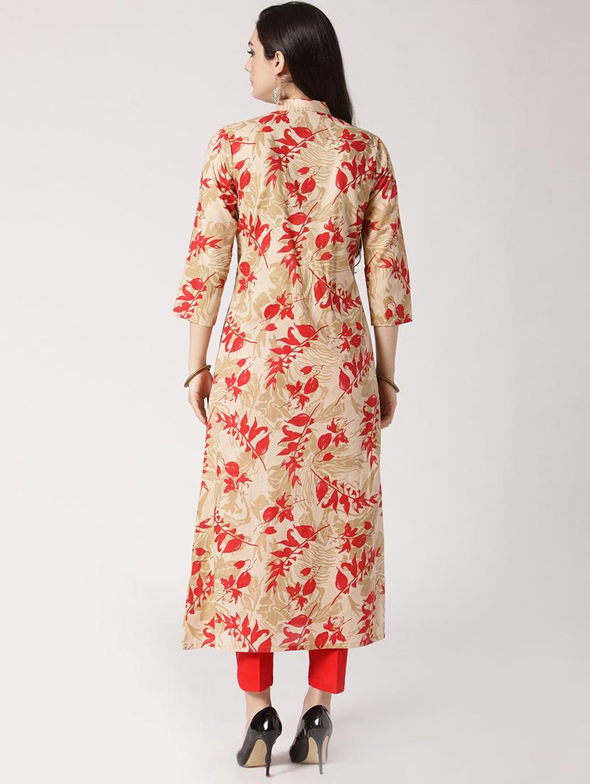 Printed a-line kurta - 15798509 - Zoom Image - 3