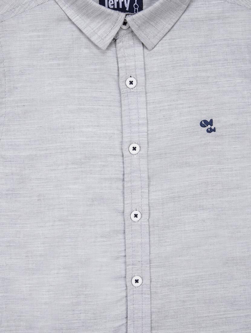 grey cotton shirt - 15798783 - Zoom Image - 3