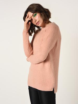 raglan sleeved side slit pullover - 15800323 - Standard Image - 3