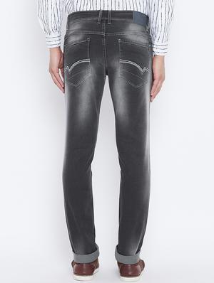 black heavy washed ripped denim jeans - 15800368 - Standard Image - 3