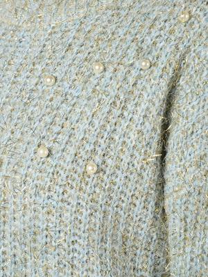 pearl embellished dropped shoulder pullover - 15801857 - Standard Image - 6