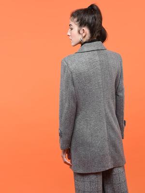 brooch detail double breasted overcoat - 15801924 - Standard Image - 3