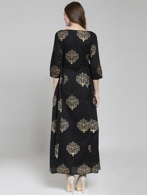 gather detail maxi dress - 15802829 - Standard Image - 3