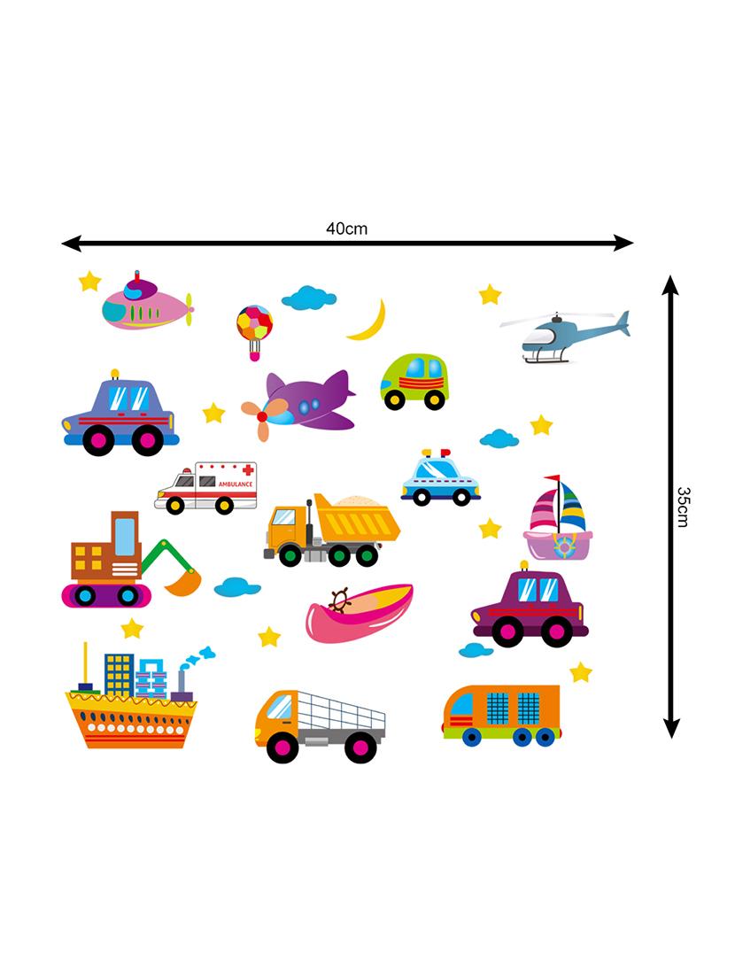 Sehaz Artworks Cartoon-cars Multicolor Wall Sticker - 15802857 - Zoom Image - 3