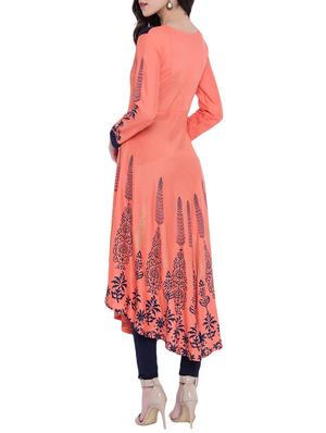high low printed kurta - 15803240 - Standard Image - 3