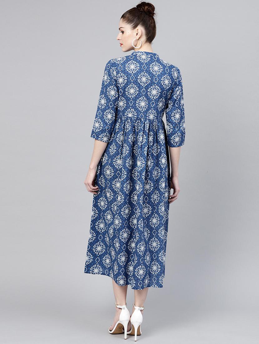 Pleated button detail maxi dress - 15803580 - Zoom Image - 3
