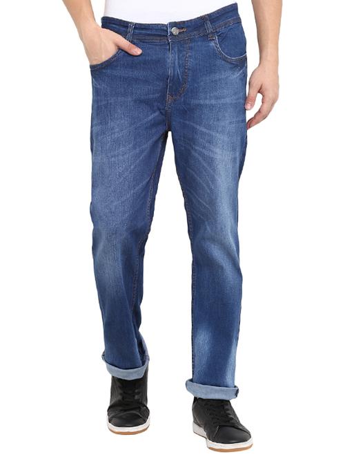 blue cotton washed jeans - 15804852 - Standard Image - 1