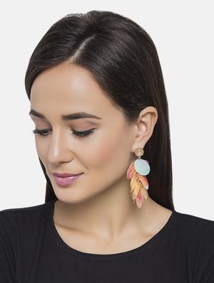 multi colored metal drop earring - 15804882 - Standard Image - 3