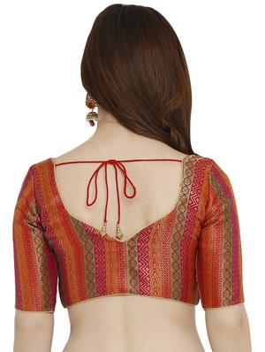 Self-design brocade blouse - 15805813 - Standard Image - 3
