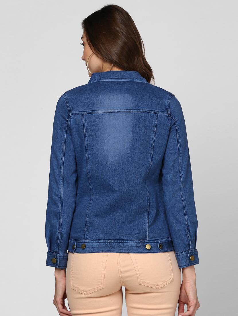 pocket detail button up denim jacket - 15806223 - Zoom Image - 3