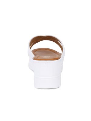 white slip on wedges - 15806699 - Standard Image - 3