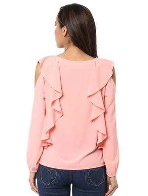 cold shoulder ruffle top - 15807600 - Standard Image - 3