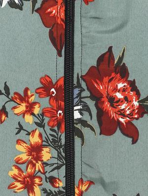 floral sage bomber jacket - 15809475 - Standard Image - 6