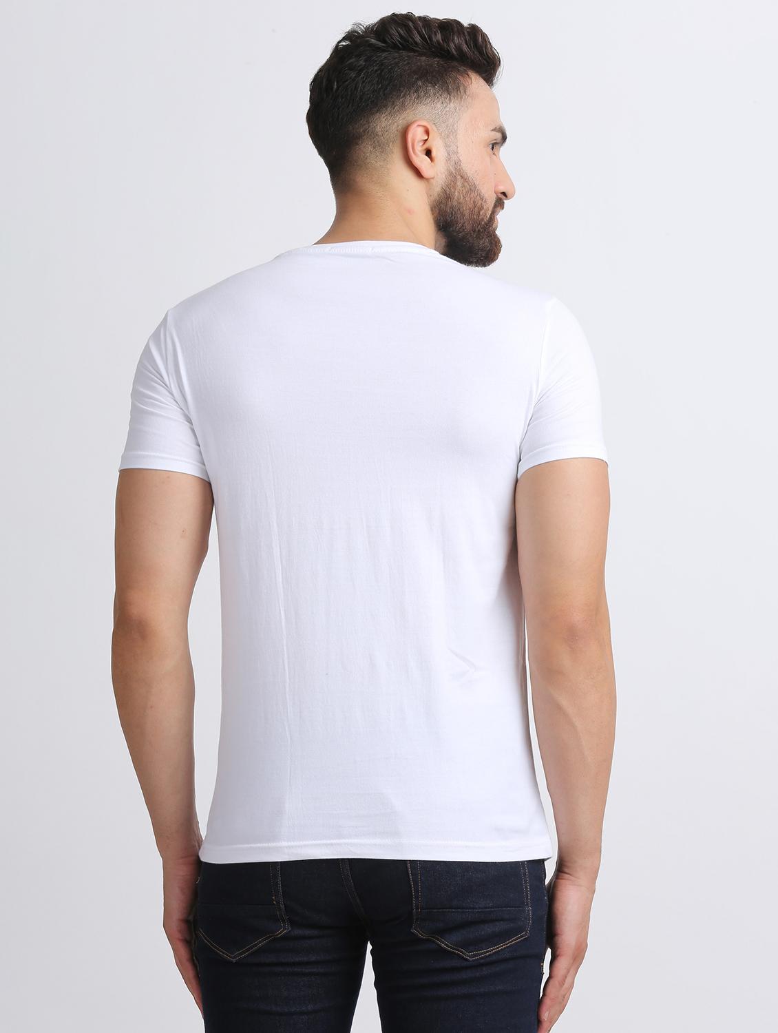 white printed t-shirt - 15811053 - Zoom Image - 3