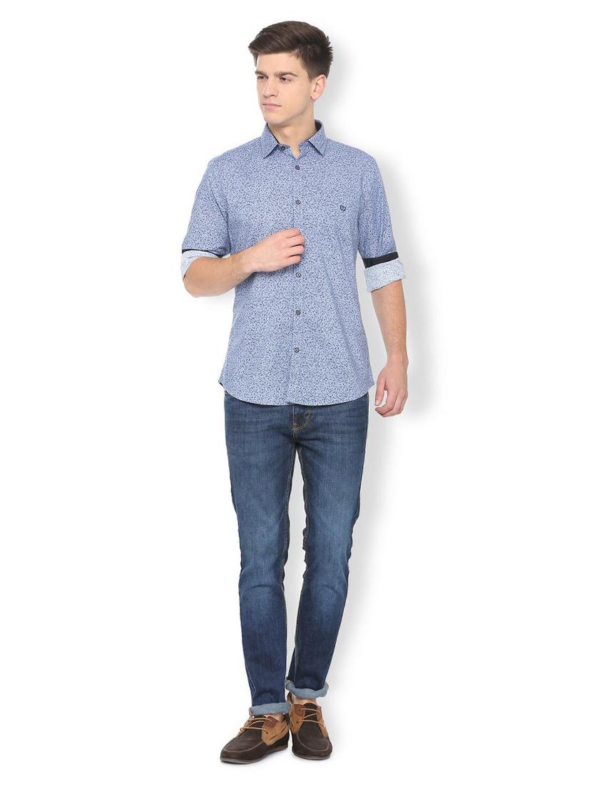 blue printed casual shirt - 15814521 - Zoom Image - 3