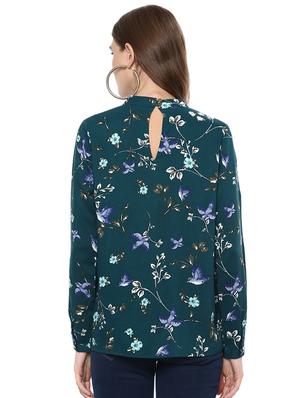 pleated neck floral top - 15814646 - Standard Image - 3
