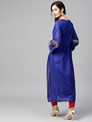 printed straight kurta - 15814660 - Standard Image - 3