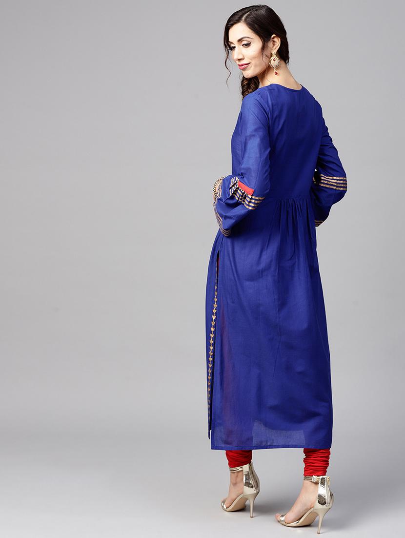 printed straight kurta - 15814660 - Zoom Image - 3