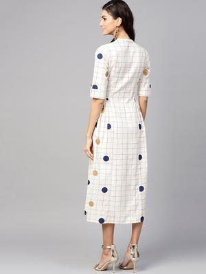 geometric print a-line dress - 15814670 - Standard Image - 3