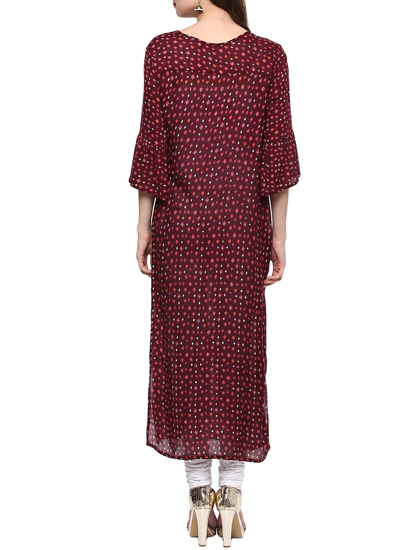 Printed straight kurta - 15814802 - Zoom Image - 3
