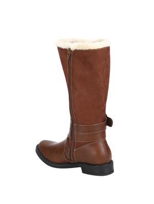 tan zipper calf boots - 15814810 - Standard Image - 3