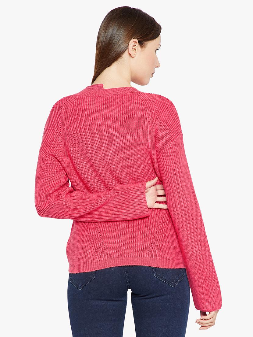 Ribbed stylized neck pullover - 15814974 - Zoom Image - 3