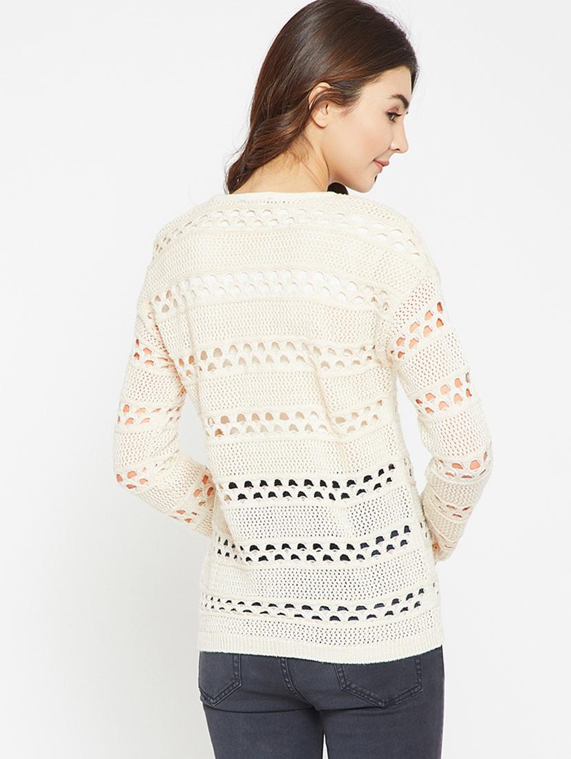 Chunky pointelle knit pullover - 15815015 - Zoom Image - 3